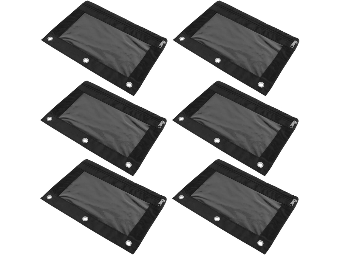 Juego De 6 Estuches Transparentes Oxford Para Lápices, Ideales Para Guardar Objetos En La Oficina.