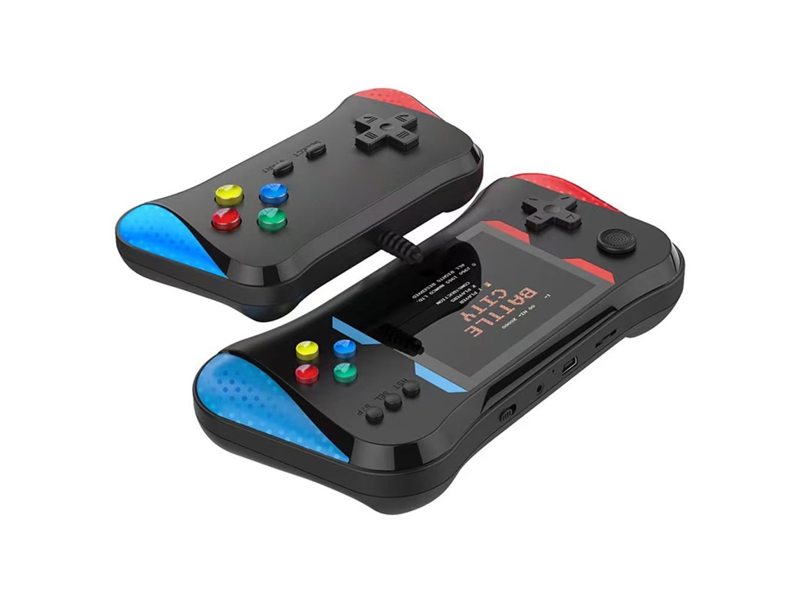 Consola de juegos portátil retro Chrui X7m, 500 en 1 con una gran pantalla de 3,5'' (dos jugadores, color negro)