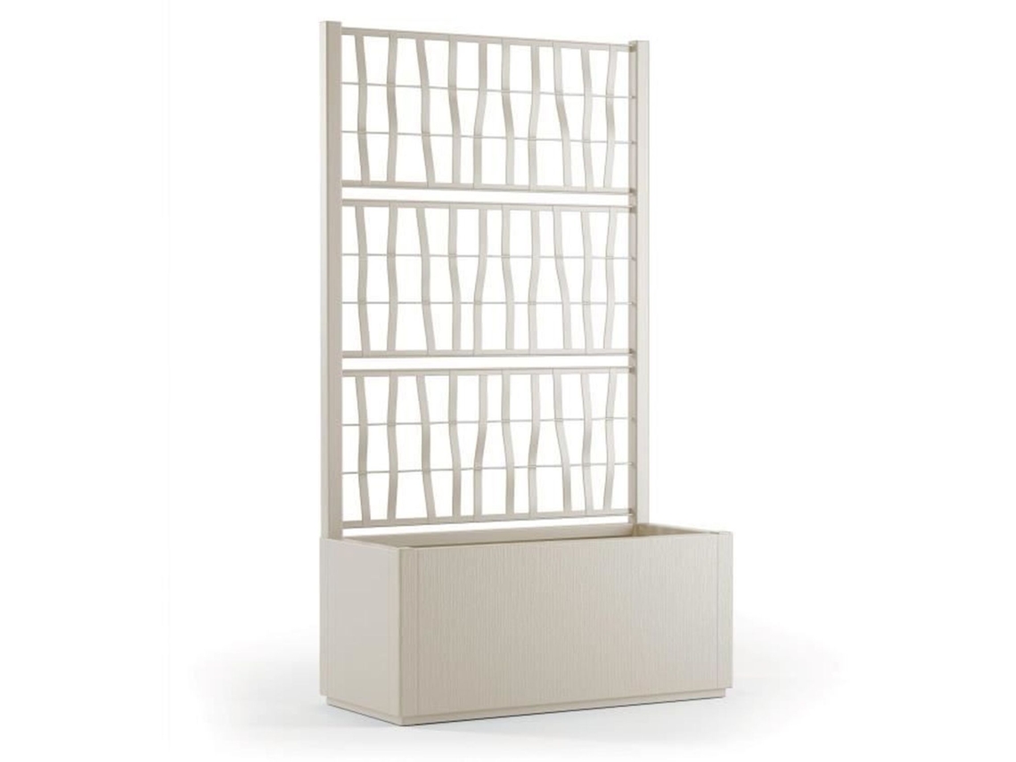 Jardinera Ethica rectangular 80 cm con enrejado de tiza STEFANPLAST