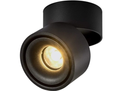 Lámpara De Techo Led De 12 W, Ángulo Ajustable, 10 X 10 X 10 Cm, Negra, 3000 K, Clase Energética A+.