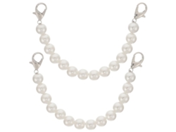 Ortesis Ortopédicas Vaya Medical - Collar Corto De Plata De Ley Con Perlas Y Doble Hebilla