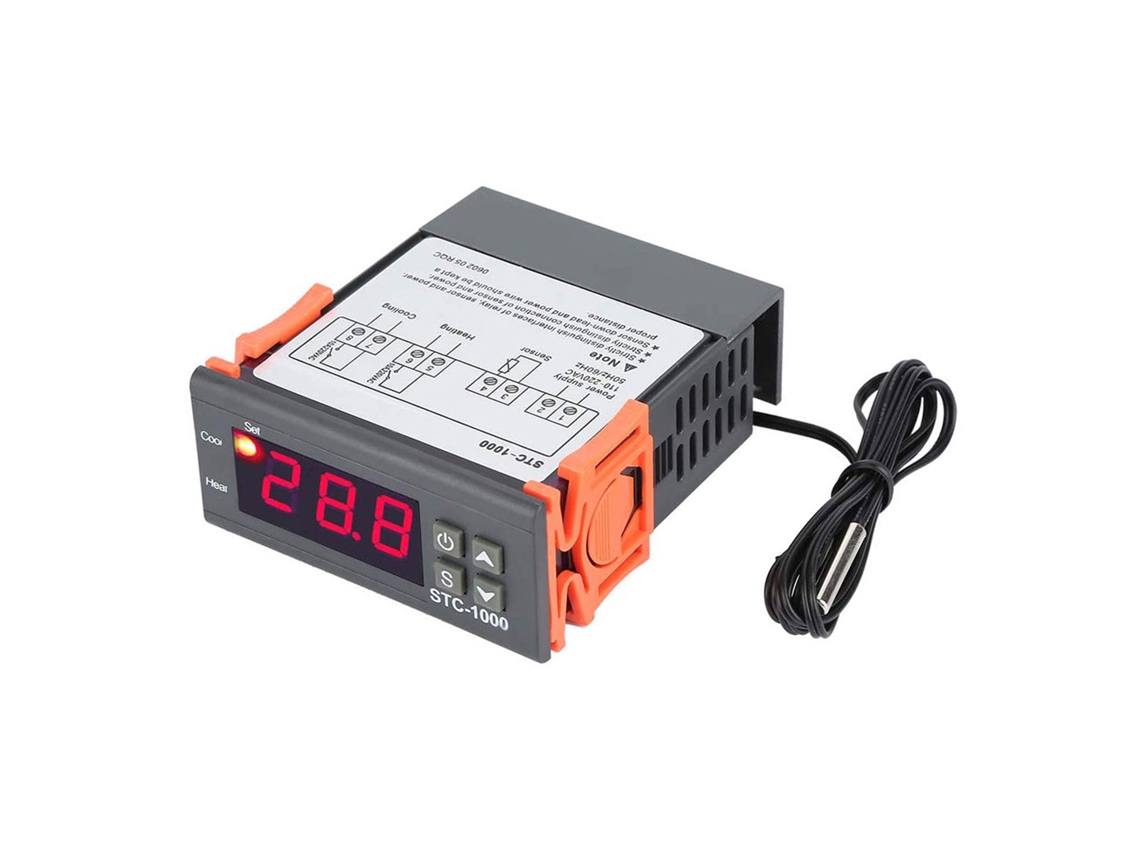 Termostato digital inteligente con microordenador de 220 V para incubación de acuarios y mariscos.