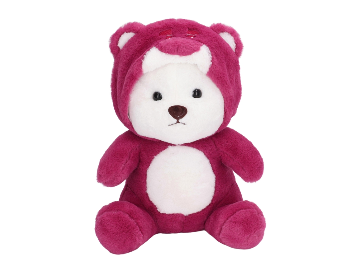 Oso De Peluche De Dibujos Animados Con Gorro Suave, Regalo Decorativo, 50 Cm, Rojo