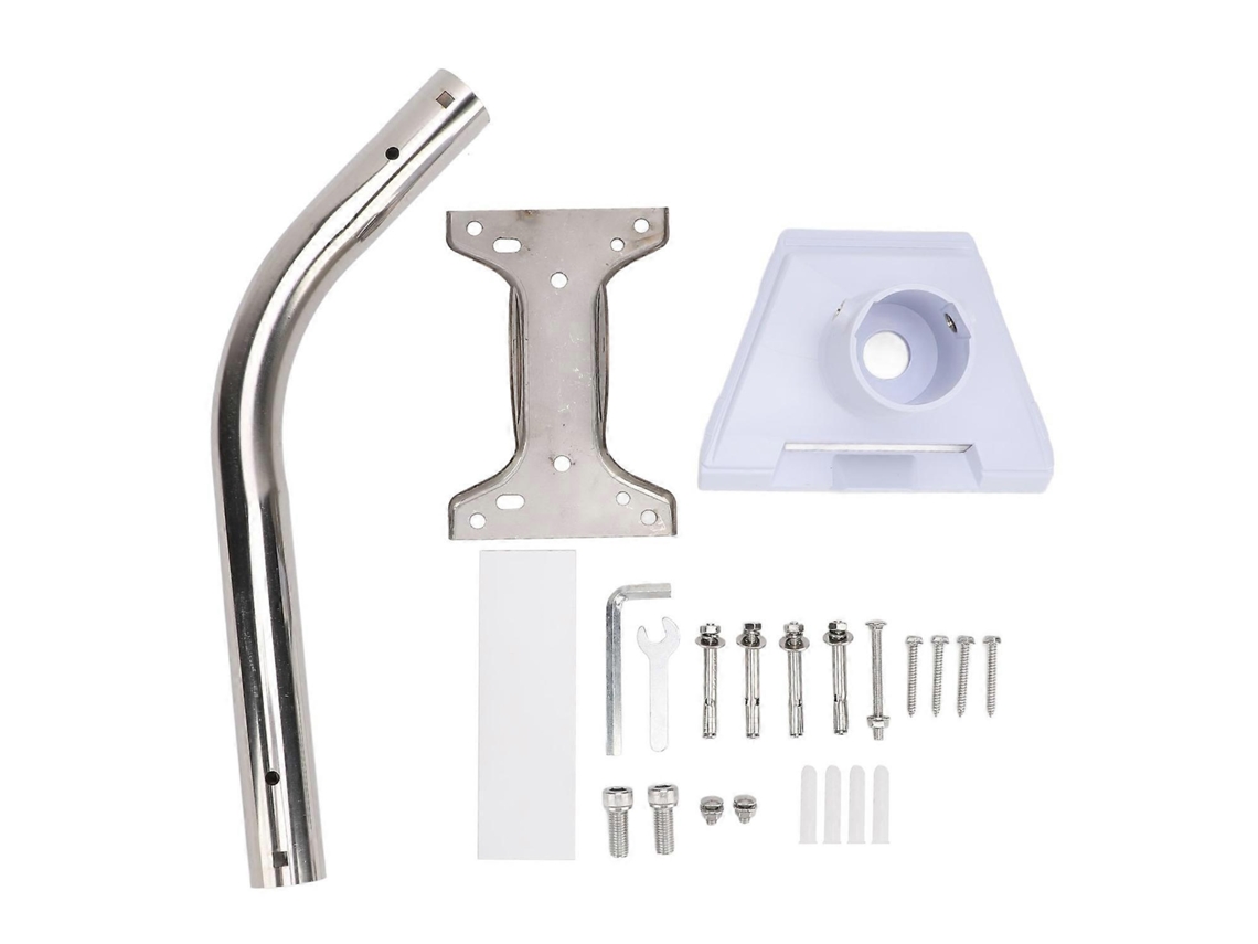 Kit de montaje para satélite blanco, ala de acero inoxidable, resistente a la intemperie, soporte de pared para satélite largo ajustable a 88°, Yunzii