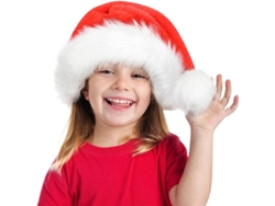Gorro Navideño Infantil De Felpa Gruesa Clásica, Ideal Para Fiestas De Navidad Y Año Nuevo.