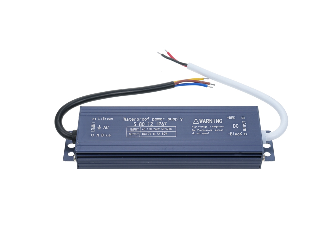 2026-adaptador Transformador De Alimentación Led Impermeable Ip67 Ac 110v-240v A Dc 12v 80w Para Tiras Led Luz Exterior Cartel