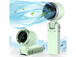Ventilador De Mano Plegable Usb Recargable 5 Velocidades De Viento Para Exteriores/viajes Verde Gertiz