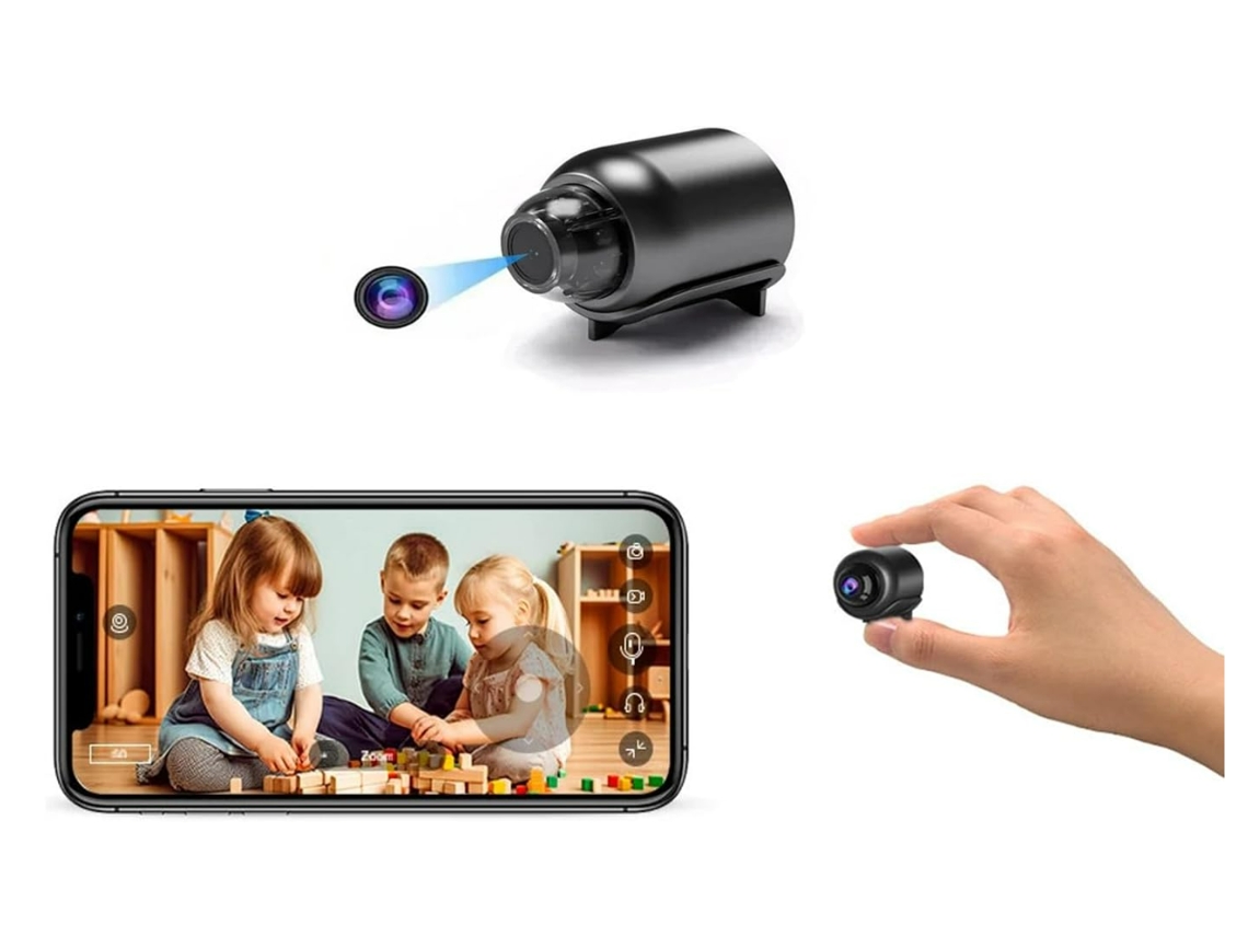 Cámara para el hogar cámara espía WiFi mini cámara secreta monitor remoto cámara para niñera grabadora de vídeo detección de movimiento IKIKSO
