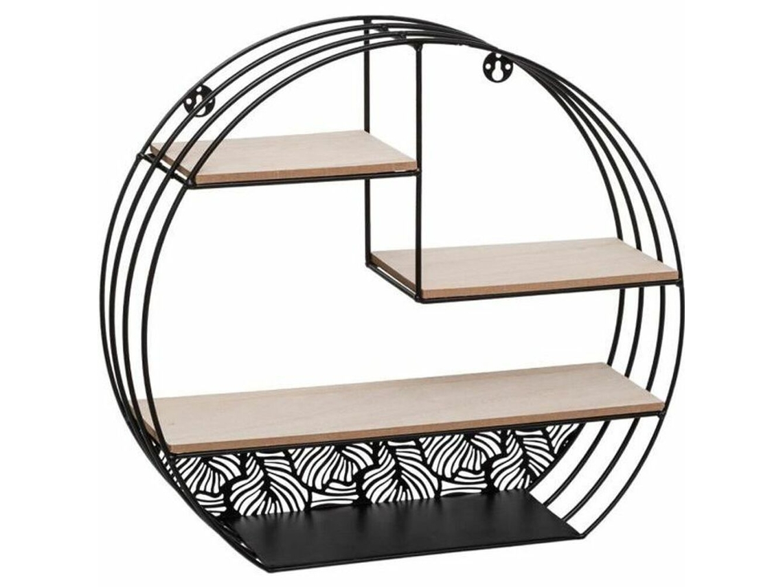 Estantería De pared Negro Madera (39 x 10,9 x 36 cm)