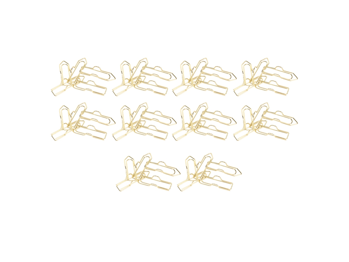 50 Clips Para Bolígrafos Metálicos Electroplateados De Forma Linda Para Cuadernos Portapapeles Fotos