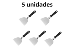 (tipo B, 5 Piezas) Parrilla Y Pala De Acero Inoxidable, Resistente Al Calor, Adecuada Para Hacer Hamburguesas Y Tortillas.