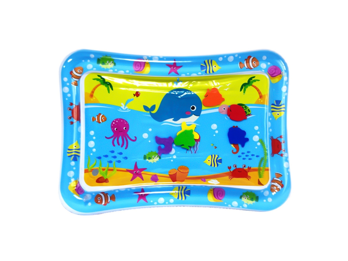 Colchón de agua hinchable para bebés con forma de pez, ideal para el verano, juguete acuático para bebés.
