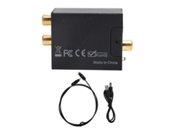 Convertidor De Audio Digital A Analógico Usb, Adaptador De Aluminio Negro, Cc 5v 1a