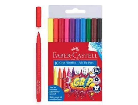 Faber Marcador Feltro Grip 10 Núcleos