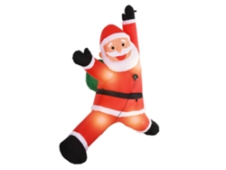 Adorno inflable de Papá Noel con luces LED impermeables