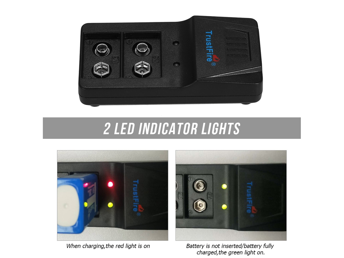 Cargador Universal De Baterías De Litio Con Interfaz Micro Usb Para Baterías Recargables De 9v.