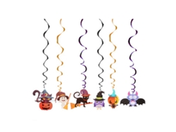 Decoración de Halloween, Colgador en Espiral de Fantasmas y Flores, Papel NEVEANCE