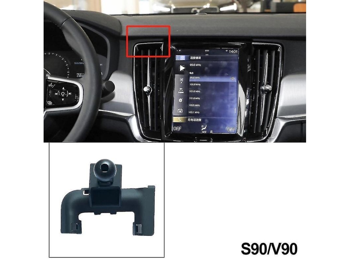 Soporte Para Teléfono Móvil Específico Para Volvo Xc40 Xc60 S90 V90 S60 V60 2018-2019, Material Plástico, Color Negro.