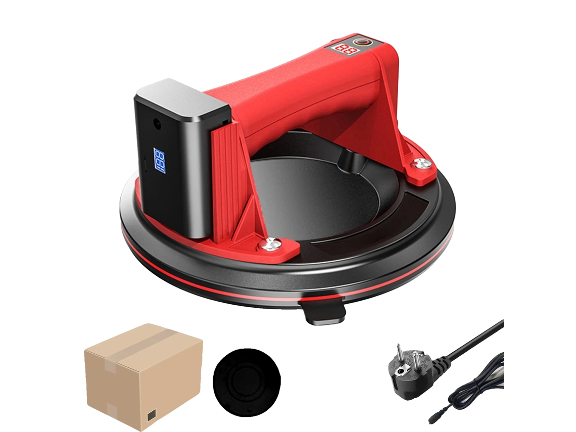 Ventosa eléctrica, capacidad de 200 kg, monitorización inteligente, caja de cartón roja.