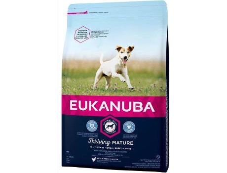 Pienso para Perros EUKANUBA (3 Kg - Seco - Razas Pequeñas - Sénior)