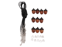 Kit de collar de bellota (10 piezas) con cordón de nailon