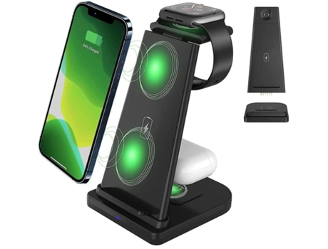 Estación de Carga Sem Rápido Certificado para Apple RADIODDITY Negro