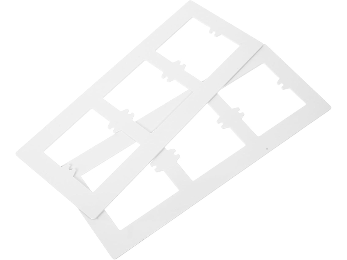 2 Placa Interruptor Luz White Unidades Material Duradero