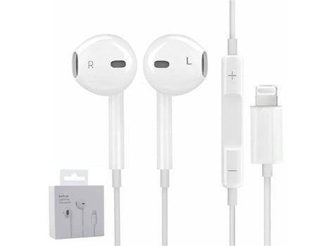 Auriculares con Certificado Mfi para Apple Iphone 14 Plus Blanco
