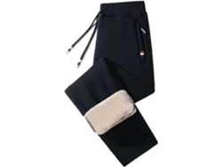 Pantalones Deportivos De Invierno Para Hombre Con Forro Polar Sherpas, Cordón Ajustable Y Bolsillos.