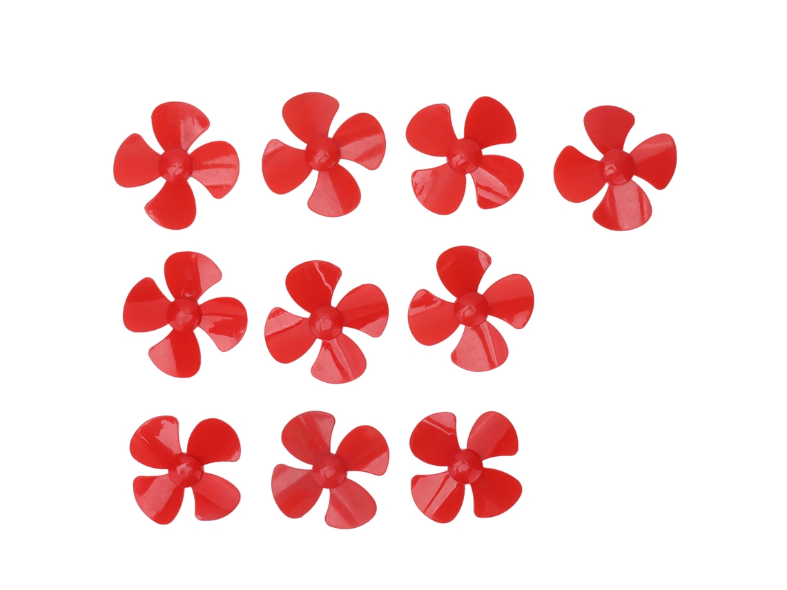 10 Hélices De Plástico De 4 Aspas De 80 Mm Con Orificio De 2 Mm Para Juguetes De Bricolaje Xr-149 Rojo