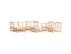Maison Exclusive - Juego De Muebles De Jardín 7 Piezas Madera Maciza De Pino