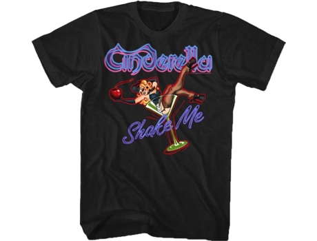 Camiseta Unisexo DEEPSTONE Shake Me Cinderella Worn By Johnny Lawrence in Cobra Kai season 5Negro (XXL)