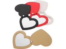 Conjunto De 4 Espelhos De Maquiagem Compactos E Giratórios Em Formato De Coração, Ideais Para Bolsas E Viagens.