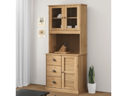 Aparador Alto Vigo Madera Maciza De Pino 78x40x175 Cm