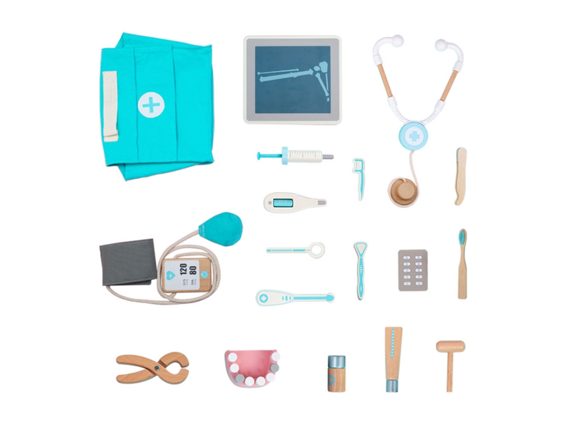 Brincadeira De Médico Para Crianças Kit De Jogo De Simulação Em Madeira Brinquedos Interativos