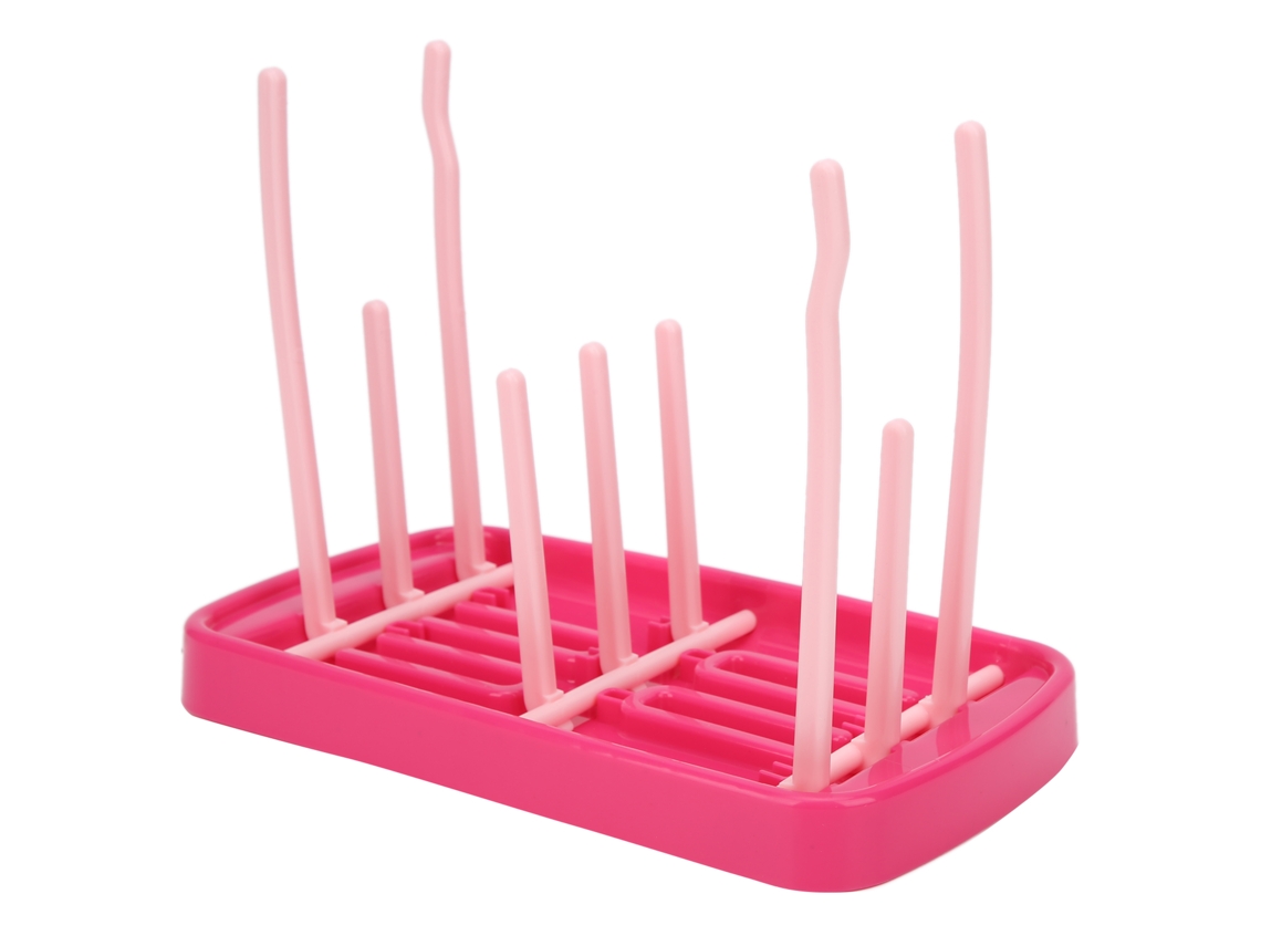 Escurridor De Biberones Plegable Y Portátil, Rojo Y Rosa, Para El Hogar Y Los Viajes.