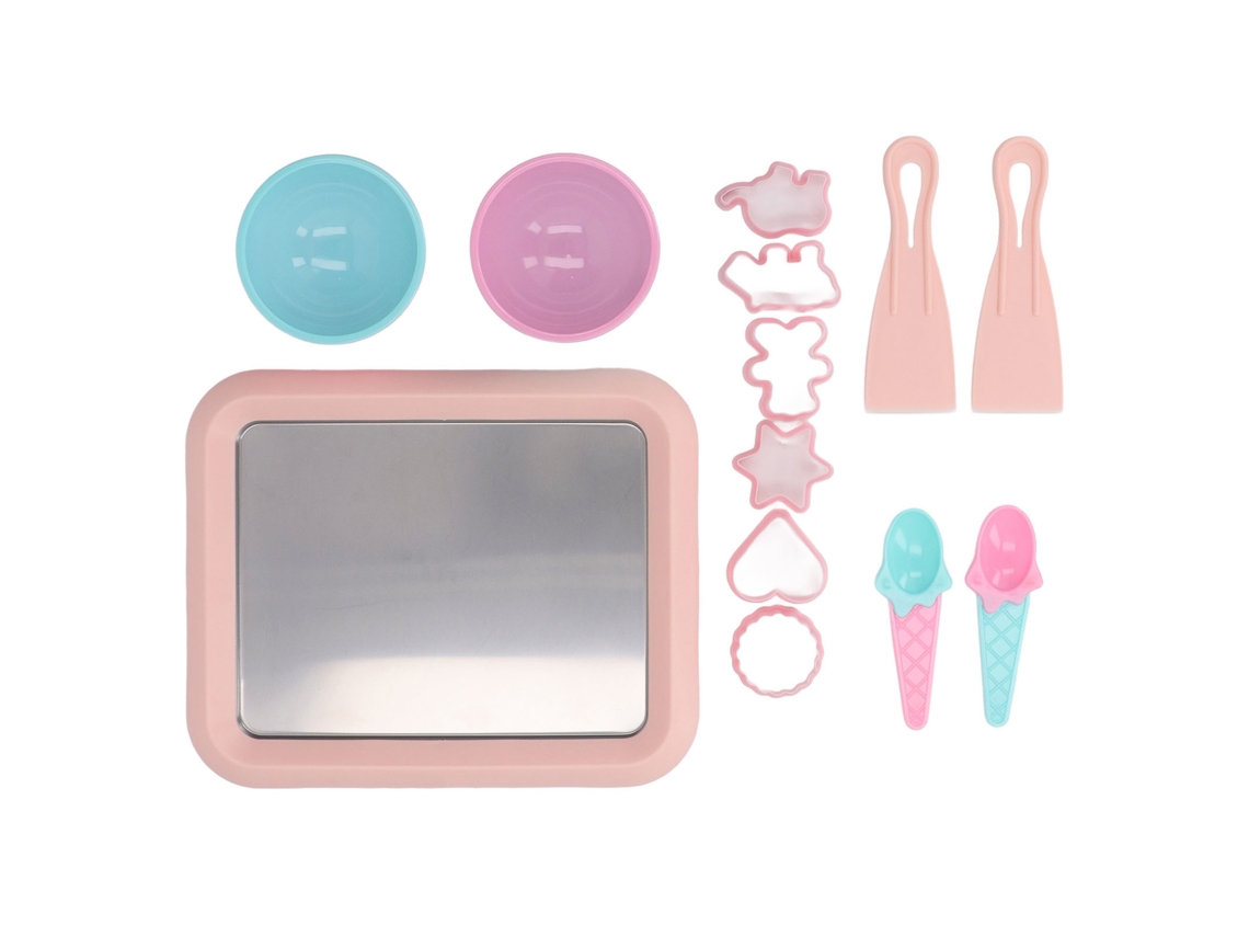 Ats-máquina De Helado Roll Con 2 Espátulas Acero Inoxidable 304 Placa Fría Para Smoothies Actividades Familiares