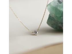Colgante De Plata De Ley 925 (oro), Versátil Collar De Diamantes Con Un Solo Diamante Y Seis Puntas, Estilo Lujoso Y De Alta Gama.