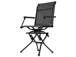 Silla de caza plegable y silenciosa Succebuy con giro de 360°, reposabrazos y estructura de acero