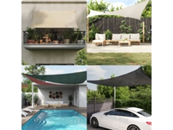 Para Sol Estilo Vela 160 G/m² 2x5 M Pead Antracita Dkd Decoración del hogar