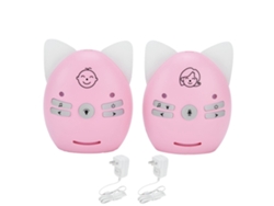 Monitor De Áudio Digital Para Bebê V30 Sem Fio Bidirecional Detector De Choro Com Alarme Rosa Plug Us 100‑240v