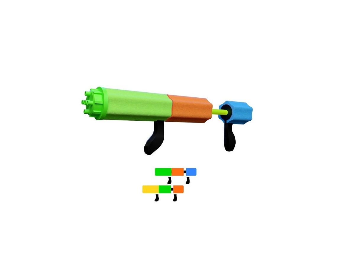 Pistola de agua con succión de espuma Marbueno 23x5 cm Amarillo y verde Marbueno Verano
