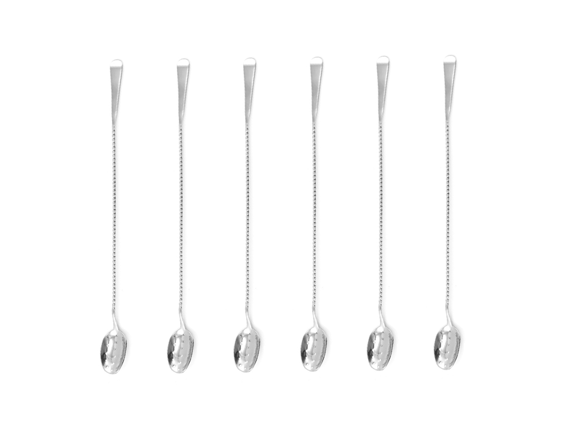 NEVEANCE Cuchara para Bar en Acero Inoxidable, Cuchara Profesional para Mezclar Cócteles, Herramienta para Bar, Diseño Japonés con Punta en Forma de Lágrima