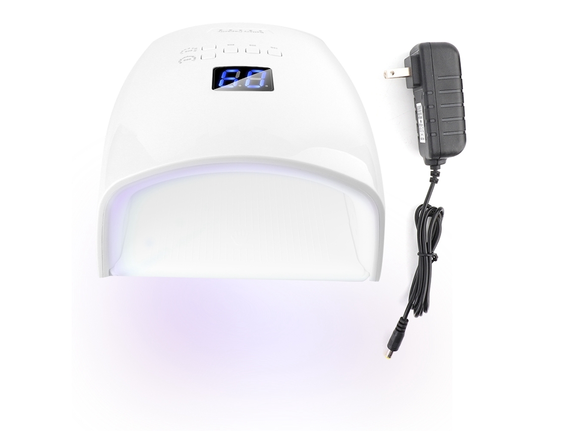 Lámpara de uñas LED UV inteligente de 48 W con 30 LED y tiempo de secado ajustable para manicuras.