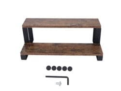 Estantería De Madera De Dos Niveles Para Perfumes, Especias Y Muñecas.