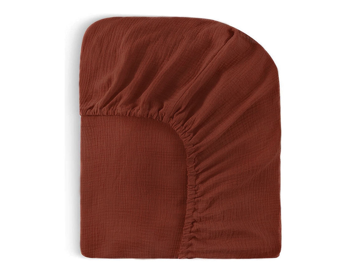 Funda De Colchón De Cuna Digital De Gasa De Algodón Puro De Doble Capa, 97x61x13cm (marrón Oscuro)