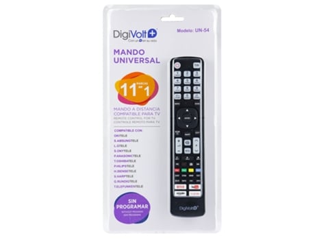 Mando A Distancia Universal Para Smart Tv Digivolt Un-54 (Negro)