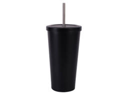 Taza de Café de Acero Inoxidable con Pajita - para Coche NEVEANCE