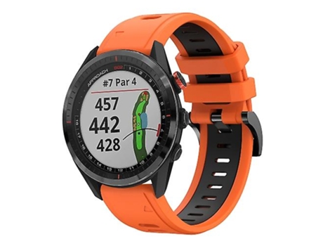 Correa Smartwatch Para Garmin Approach S62 22Mm Naranja-Negro VENISYMLIS