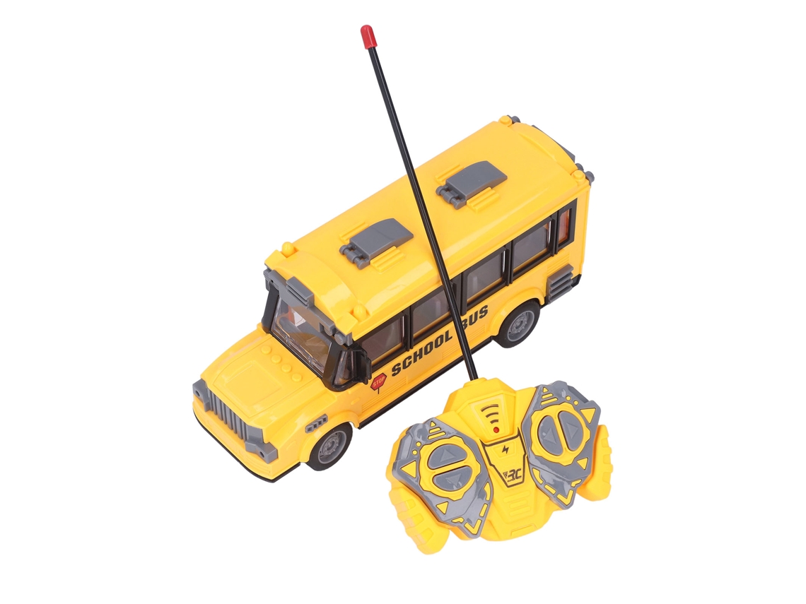 Autobús Escolar De Juguete Con Control Remoto, Escala 1/30, Luces Delanteras Y Traseras, De Plástico, Para Niños Mayores De 3 Años.